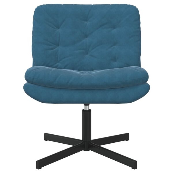 vidaXL Fauteuil relaxant pivotant Bleu 63 x 75 x 76 cm Velours