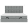 VidaXL Cadre de lit ottoman et matelas gris clair 160x200cm tissu