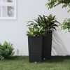 vidaXL Jardini&egrave;re et int&eacute;rieur amovible anthracite 11/26,5 L rotin PP