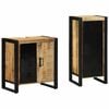 vidaXL Ensemble de mobilier de salle de bain 2 pi&egrave;ces Marron et Noir