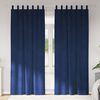 vidaXL Rideaux occultants 2 pcs Bleu fonc&eacute; 140 x 225 cm Velours