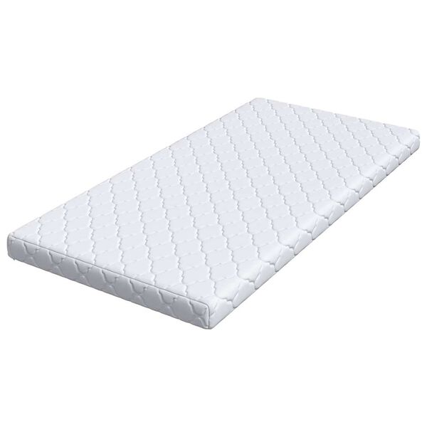 vidaXL Matelas Blanc 90 x 200 cm Tissu jacquard