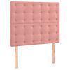 vidaXL Sommier &agrave; lattes de lit avec matelas Rose 90x200 cm Velours