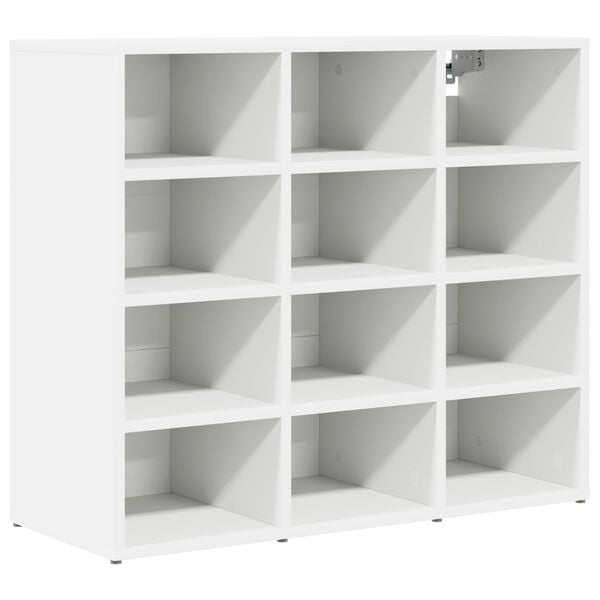 vidaXL Cabinet &agrave; chaussures Blanc 77,5 x 30 x 67 cm Bois d'ing&eacute;nierie