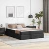 vidaXL Lit avec rangement et matelas avec matelas 2 pcs Noir Cuir