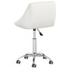 vidaXL Chaise pivotante de bureau Blanc Similicuir