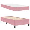 vidaXL Cadre de lit avec matelas Rose 100 x 200 cm tissu