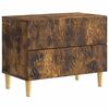 vidaXL Table de chevet Ch&ecirc;ne fum&eacute; 62 x 34,5 x 48 cm Bois d'ing&eacute;nierie