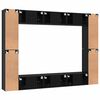vidaXL Ensemble meuble TV 10 pcs Ch&ecirc;ne noir Bois d'ing&eacute;nierie