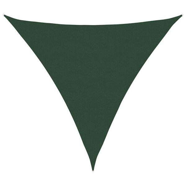 vidaXL Voile d'ombrage 160 g/m&sup2; triangulaire vert fonc&eacute; 6x6x6 m PEHD