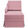 vidaXL Fauteuil long avec traversin et accoudoir droit rose velours