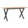vidaXL Table basse cadre en X 100x50x45,5 cm bois de pin massif acier