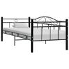 vidaXL Cadre de lit de repos sans matelas Noir M&eacute;tal 90x200cm