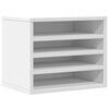 vidaXL Organisateur de bureau blanc 36x26x29,5 cm bois d'ing&eacute;nierie