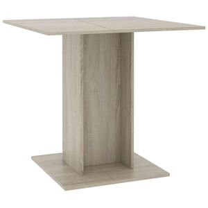 vidaXL Table &agrave; d&icirc;ner Ch&ecirc;ne sonoma 80x80x75 cm Bois d'ing&eacute;nierie