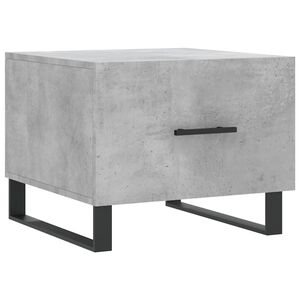 vidaXL Table basse gris b&eacute;ton 50x50x40 cm bois d'ing&eacute;nierie