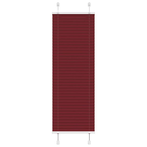 vidaXL Store pliss&eacute; rouge bordeaux 50x100 cm largeur du tissu 49,4 cm