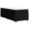 vidaXL Sommier &agrave; lattes de lit avec matelas Noir 90x190 cm Tissu