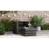vidaXL Salon de jardin palette 2 pcs Bois de pin impr&eacute;gn&eacute; de gris