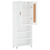 vidaXL Buffet haut Blanc 69,5x34x180 cm Bois d'ing&eacute;nierie