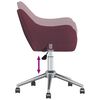 vidaXL Chaise pivotante de salle &agrave; manger Violet Tissu