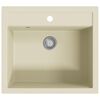 vidaXL &Eacute;vier de cuisine Granit Seul lavabo Beige