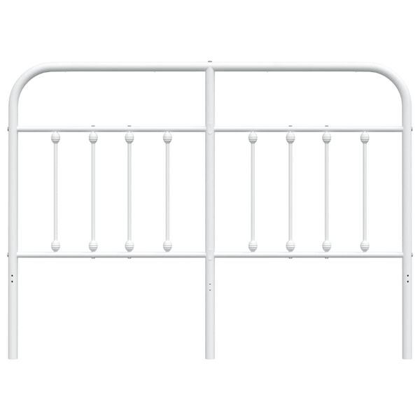 vidaXL T&ecirc;te de lit de remplacement m&eacute;tal blanc 135 cm