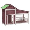 vidaXL Chenil moka 143x60,5x109 cm bois de pin solide