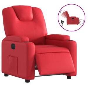 vidaXL Fauteuil inclinable &eacute;lectrique Rouge Similicuir