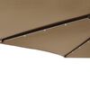 vidaXL Parasol de jardin avec LED m&acirc;t en acier taupe 225x225x212 cm