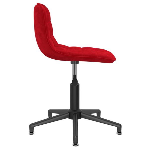 vidaXL Chaises &agrave; manger pivotantes lot de 4 Rouge bordeaux Velours