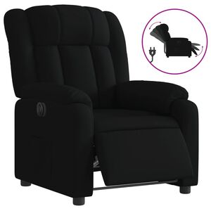 vidaXL Fauteuil inclinable &eacute;lectrique Noir Tissu