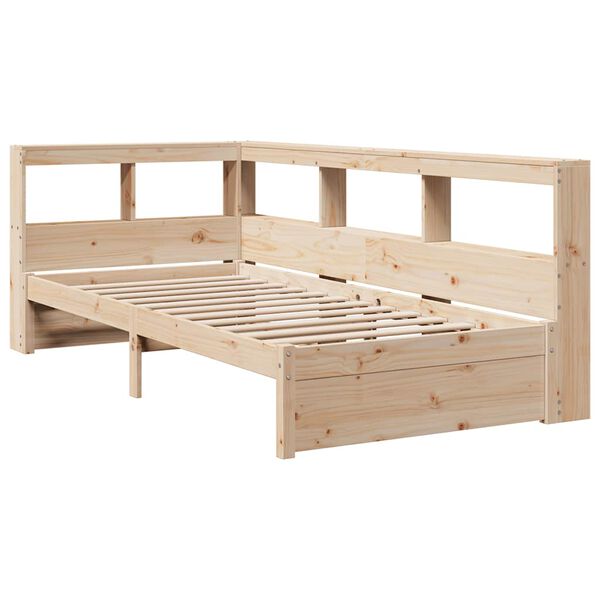 vidaXL Lit biblioth&egrave;que sans matelas 100x200 cm bois massif de pin