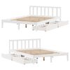 vidaXL Cadre de lit sans matelas blanc 140x200 cm bois de pin massif
