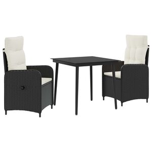 vidaXL Ensemble de Tables Basses 3 pcs Noir et blanc cr&egrave;me