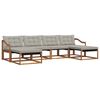 vidaXL Ensemble de canap&eacute;s d'ext&eacute;rieur 6 pcs Gris Naturel et Clair