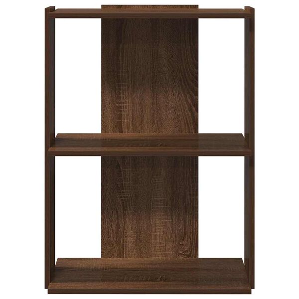 vidaXL Bibliothèque 3 niveaux chêne brun 60x30x80 cm bois d'ingénierie