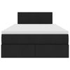 vidaXL Lit avec rangement et matelas avec matelas Noir 120 x 200 cm