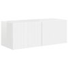 vidaXL Meuble TV mural 2 pcs Blanc Brillant 78,5 x 31 x 29,5 cm