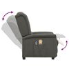 vidaXL Fauteuil &eacute;lectrique de massage Gris fonc&eacute; Tissu microfibre