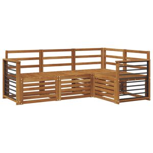 vidaXL Ensembles de canap&eacute;s 4 pcs Naturel Bois d'Acacia Massif