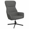 vidaXL Chaise de relaxation Gris fonc&eacute; Velours