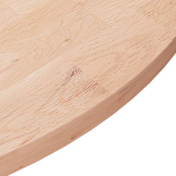 vidaXL Dessus de table rond Ø60x2,5 cm Bois de chêne massif non traité