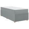 vidaXL Cadre de lit avec matelas Gris clair 90 x 200 cm tissu