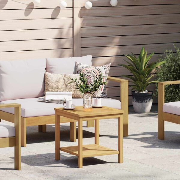 vidaXL Table d'appoint Huile Naturelle 45 x 45 x 45 cm