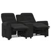 vidaXL Fauteuil de massage inclinable et porte-gobelet 2 places noir