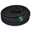 vidaXL Tuyau d'arrosage de jardin noir 0,6" 50 m caoutchouc