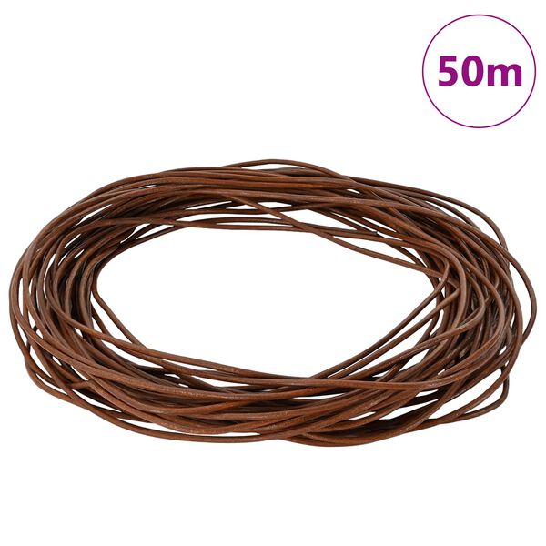 vidaXL Corde en Cuir Marron Clair &Oslash;2 mm x 50 m Cuir