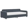 vidaXL Lit de jour avec matelas gris fonc&eacute; 90x200 cm velours