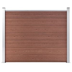 vidaXL Panneau de cl&ocirc;ture WPC 180x146 cm Marron